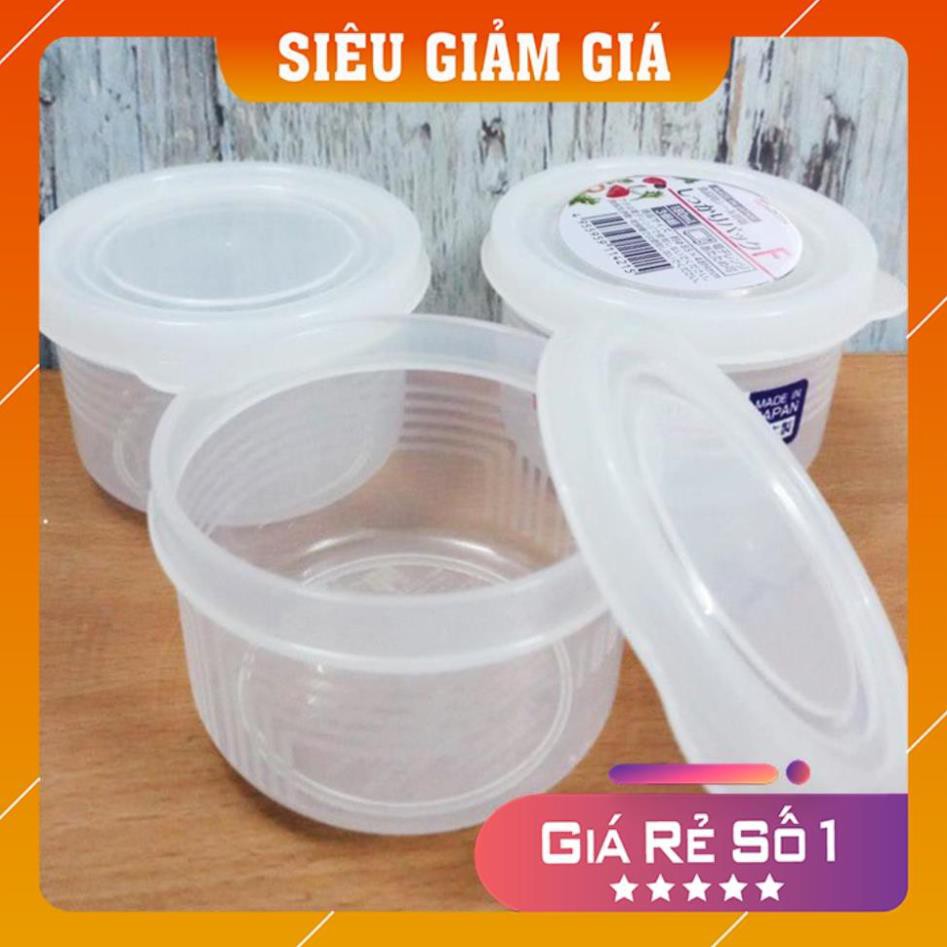 Set 3 hộp trữ thức ăn tròn Nakaya Nhật Bản 180ml - Hàng Nhật
