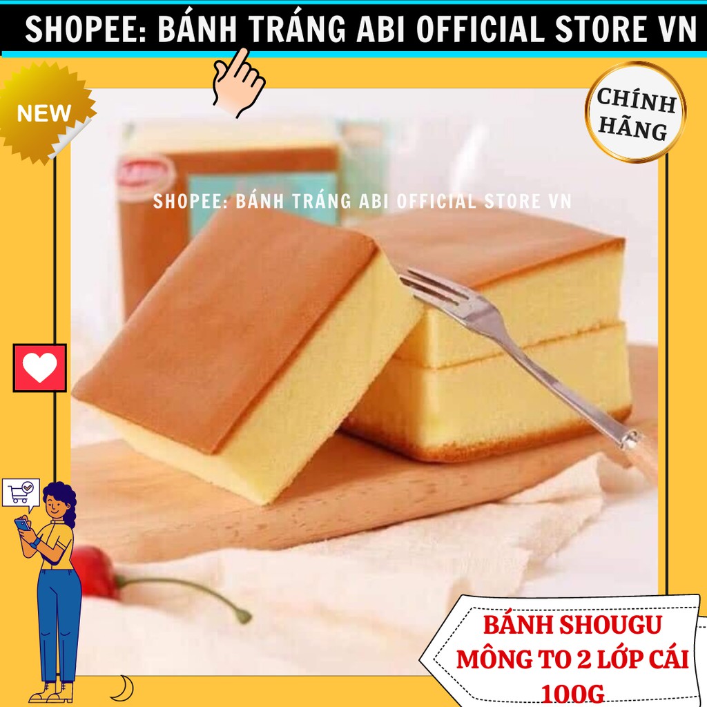 [DATE MỚI T3/2022] BÁNH BÔNG LAN SHOUGONG MÔNG TO 2 LỚP ĐÀI LOAN 100g