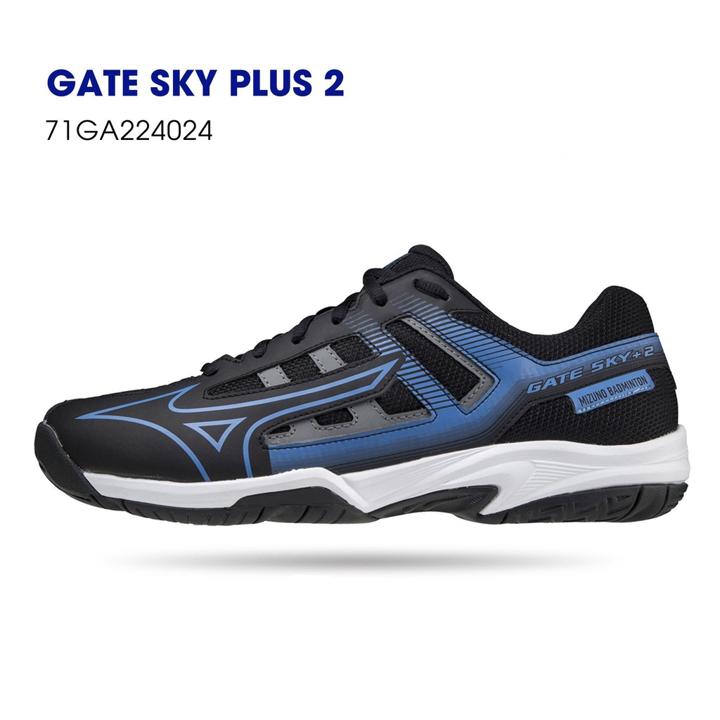 Giày cầu lông Mizuno dành cho nam chính hãng GATE SKY PLUS 2 mẫu mới 71GA224024 màu đen xanh