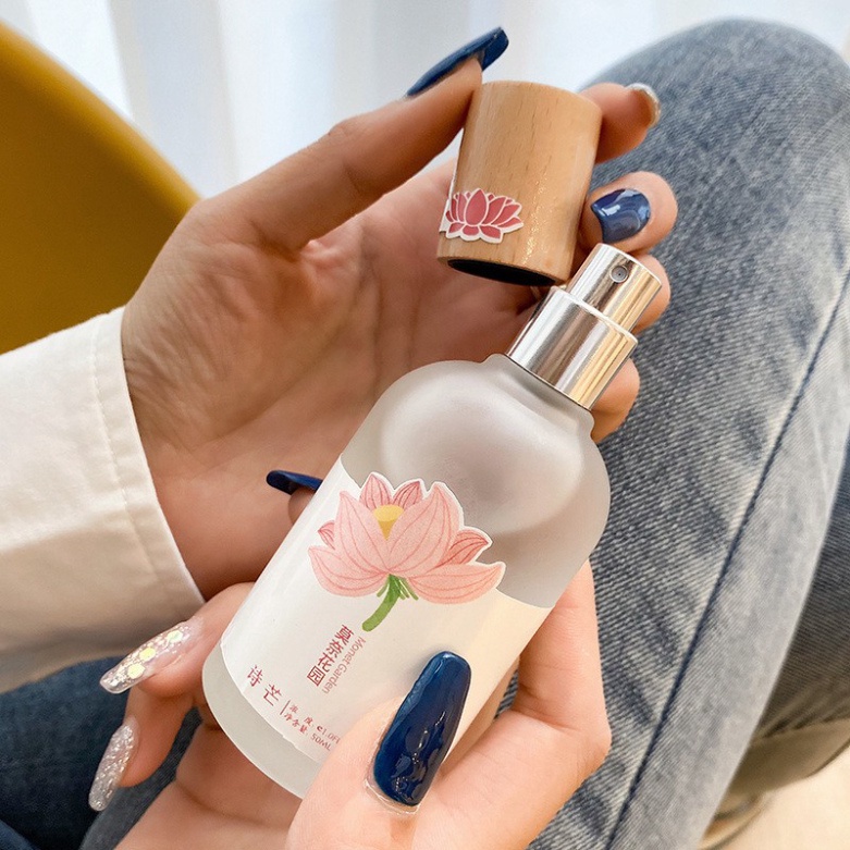 Nước Hoa Body Mist Shimang Trà Thơ Mẫu Mới Nắp Gỗ Thân Thủy Tinh Vỏ Mờ Sang Trọng SNHG1
