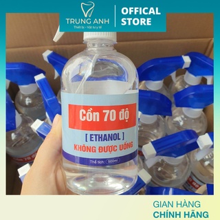 Cồn sát khuẩn Ethanol / cồn an toàn 70 độ chai 500ml