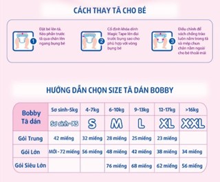 Tã dán Bobby XXL56 (trên 16kg)