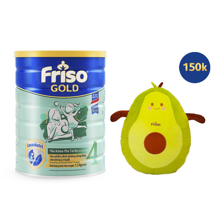 Sữa bột Friso Gold 4 1.5 kg Tặng Quả Bơ Nhồi Bông 50x30 cm