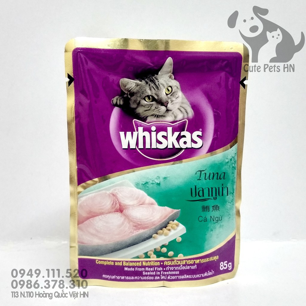 Thức ăn Pate Whiskas 85g Dành cho mèo - petshophanoi