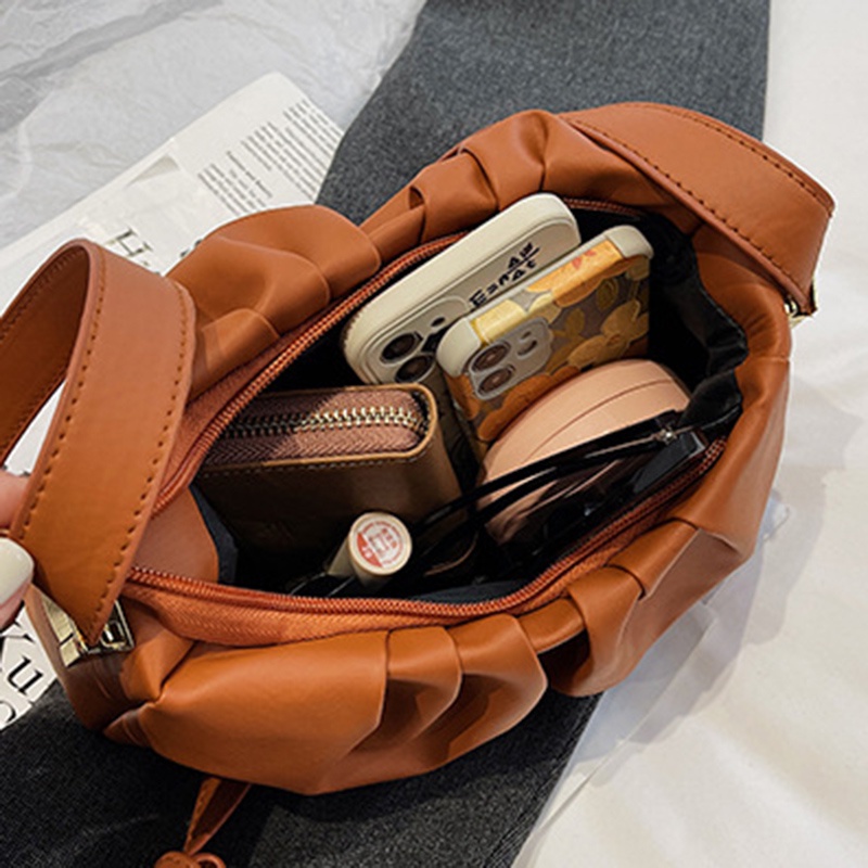 Túi đeo chéo IELGY có khóa kéo màu sắc đơn giản thời trang dành cho nữ