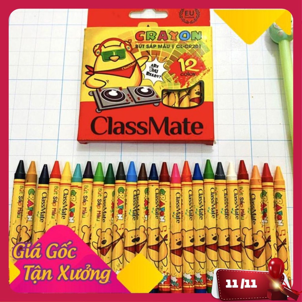 Bút màu sáp 12 màu Class Mate CL-CR201