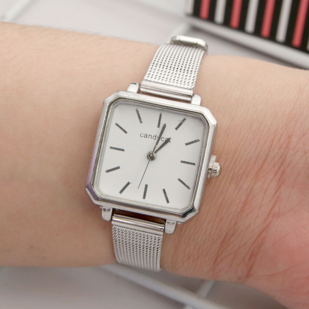 Đồng hồ nữ dây kim loại DH517 shop Ny Trần chuyên đồng hồ mặt vuông