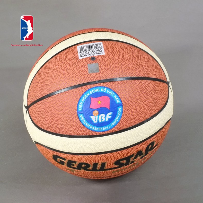 Banh bóng rổ da cho nữ Geru Star bản Federation- Size 6 - Tặng kèm Bơm tay + Balo rút + Kim bơm + Túi lưới SIÊU HOT