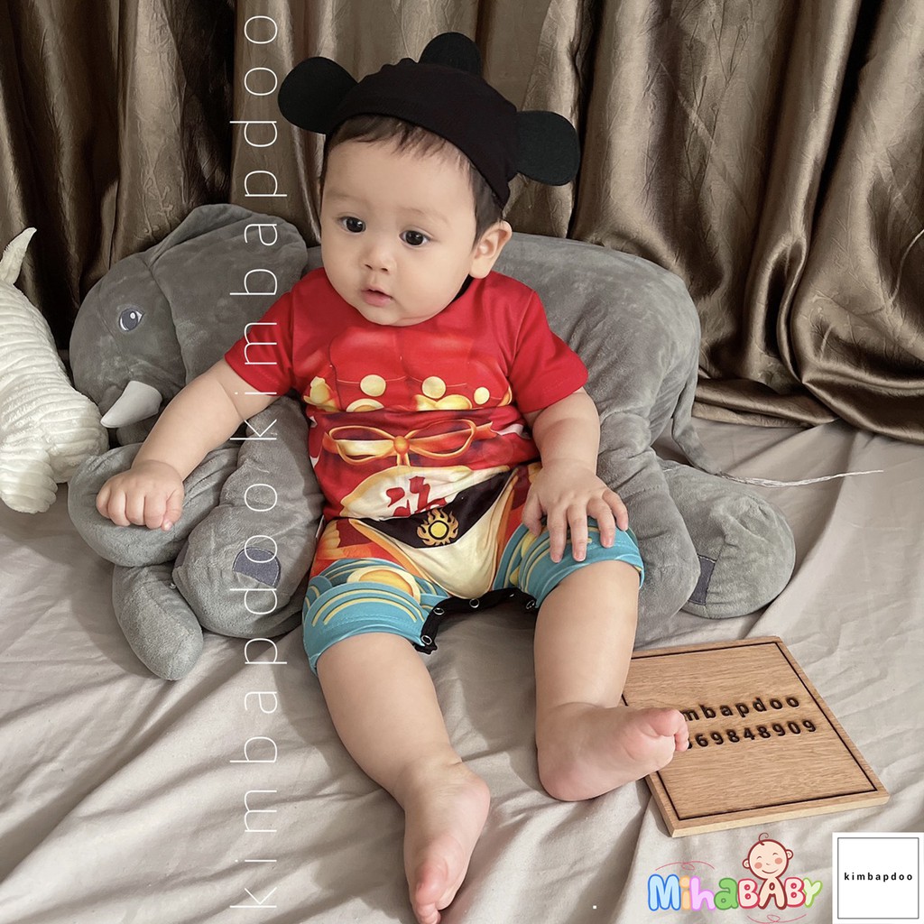 Body cho bé Body Tết Thần Tài - Trâu vàng + nón - Quần áo trẻ em - kimbapdoo