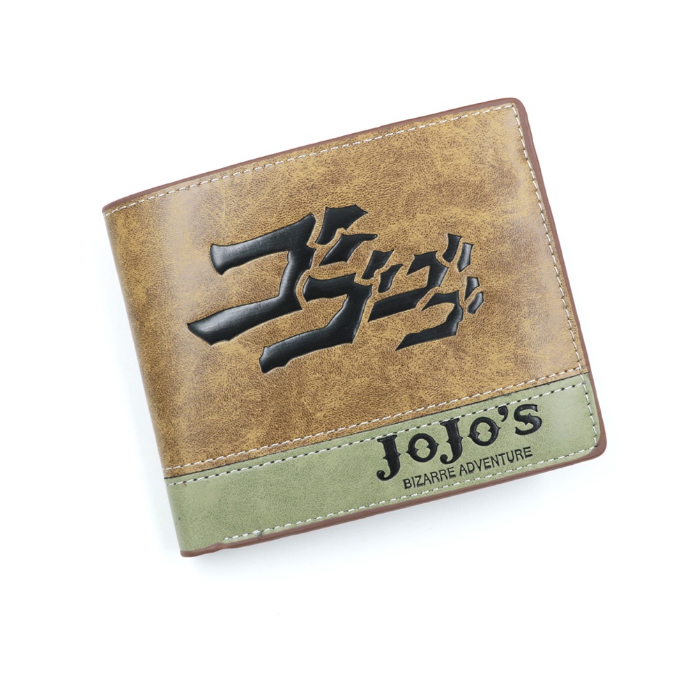 Ví Kaki Ngắn Gập Đôi In Hình Anime JoJo's Bizarre Adventure Có Khóa Kéo