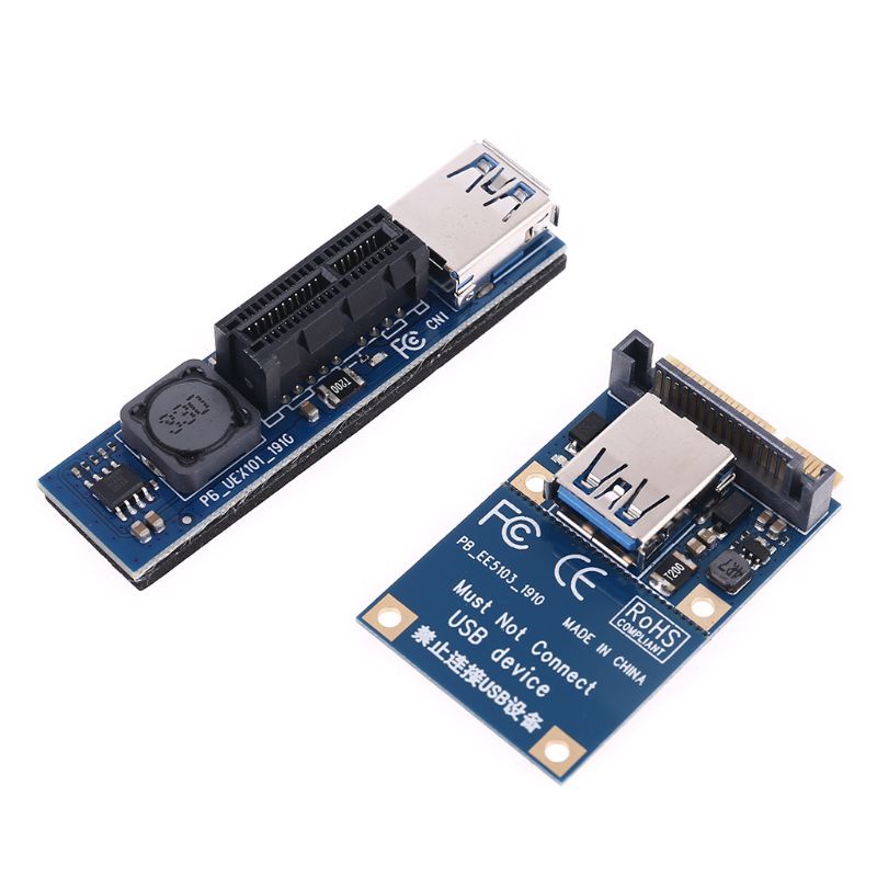 Card Đồ Họa Mở Rộng PCI-E X1 Kèm Cáp 30cm USB 3 0