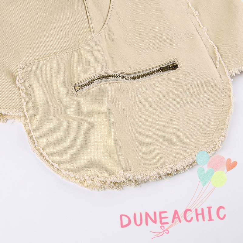 Chân váy jean Chữ A Có Túi Phối Khóa Kéo Quyến Rũ Cho Nữ