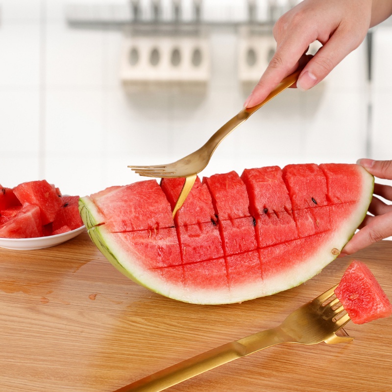 Nĩa Ăn Trái Cây 2 Trong 1 Đa Năng Bằng Thép Không Gỉ