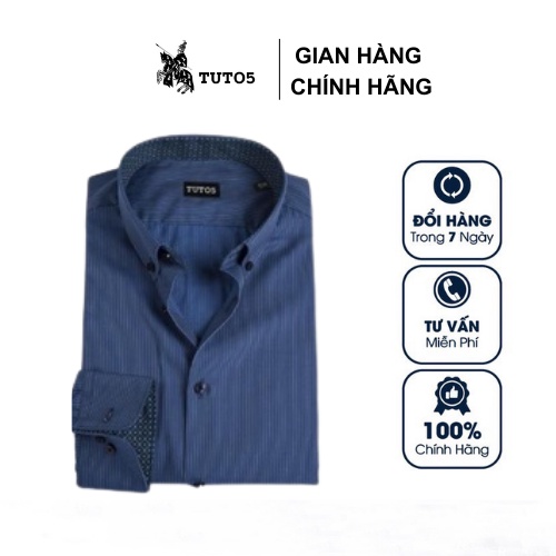 Áo sơ mi nam công sở tay dài kẻ sọc TUTO5 phong cách hàn quốc chất đẹp cao cấp Slim fit cotton chống nhăn xanh,đen,hồng