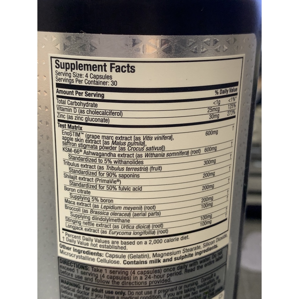 MuscleTech Test HD 120v – Thực phẩm bổ sung - Hỗ trợ tăng Hormone Nam nội sinh, tăng Cơ cho người tập luyện