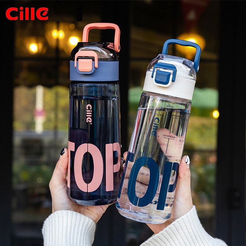 Bình Nước Cille Chính Hãng Cao Cấp Cho Bé Và Mẹ Nắp Mở Tự Động Dung Tích 620ml