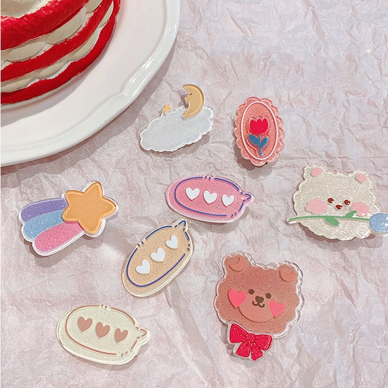 Kẹp tóc hình chú gấu hoạt hình dễ thương phong cách Hàn Quốc