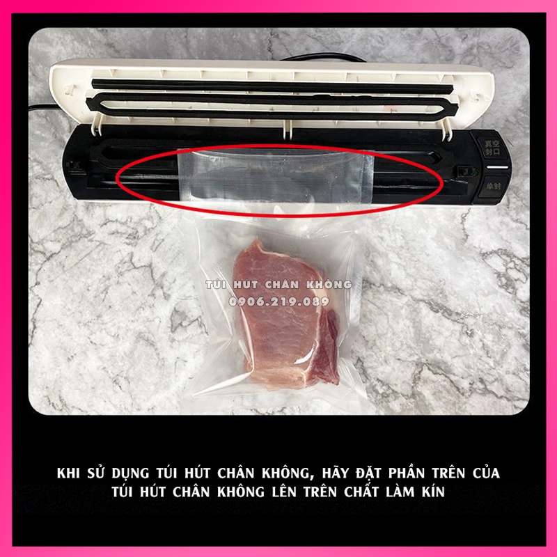 Máy Hút Chân Không Thực Phẩm [ĐỘNG CƠ KÉP] Kèm Hàn Miệng Túi Vacuum Sealer Chính Hãng - Tặng 10 Túi