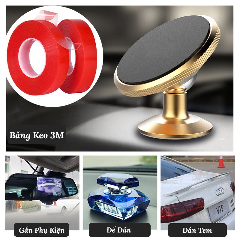 Cuộn Băng Dính 2 Mặt Trong Suốt Băng Keo 3M Siêu Dính Tiện Lợi CARZONE.TOP