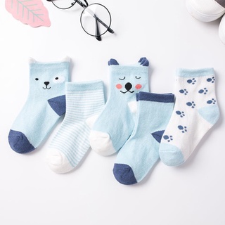 Set 5 tất lưới hè thu cao cấp cổ cao cho bé