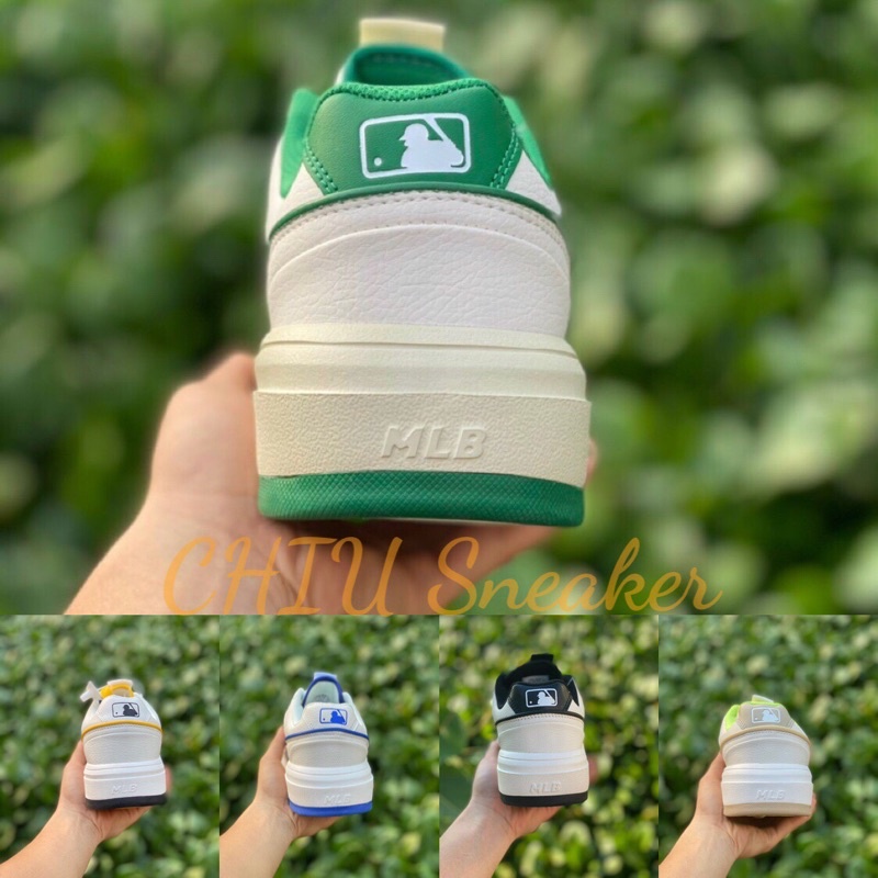 Giày thể thao nam nữ tăng chiều cao phiên bản cao cấp giày Mlb Chunky cổ thấp đế cao 4cm