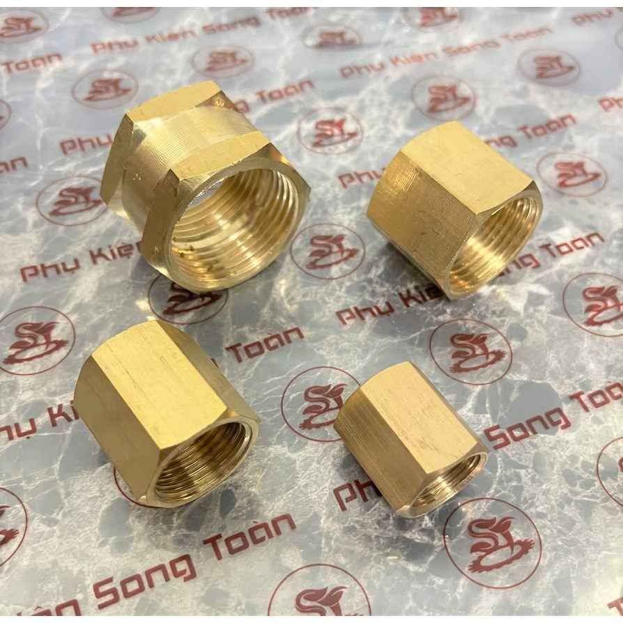 [HAI REN TRONG] Khớp nối măng sông thu đều ren dân dụng BSP hệ G bằng đồng Brass pipe fitting socket reducing coupling