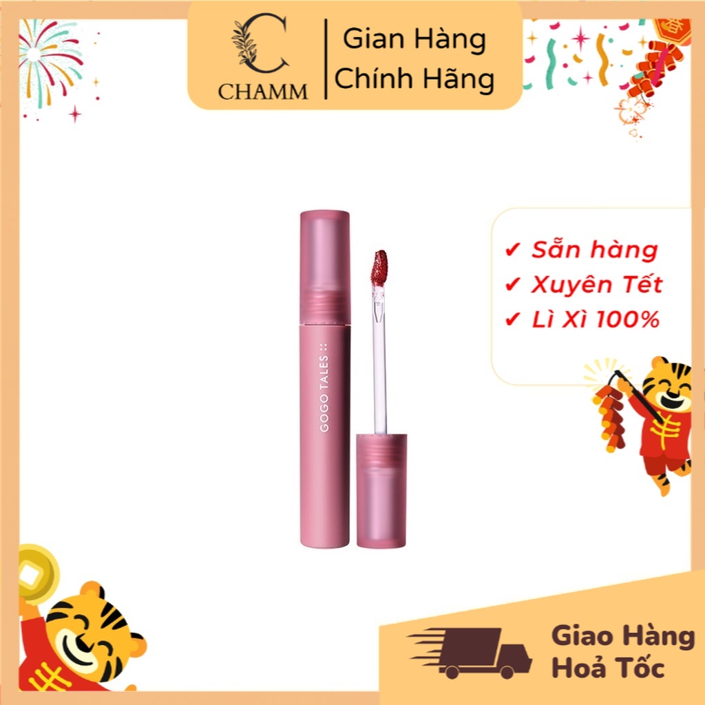 [ Son nội địa trung] Son kem lì Gogo tales air velvet Lip Gloss GT163, mềm mịn lâu trôi, cam kết chính hãng