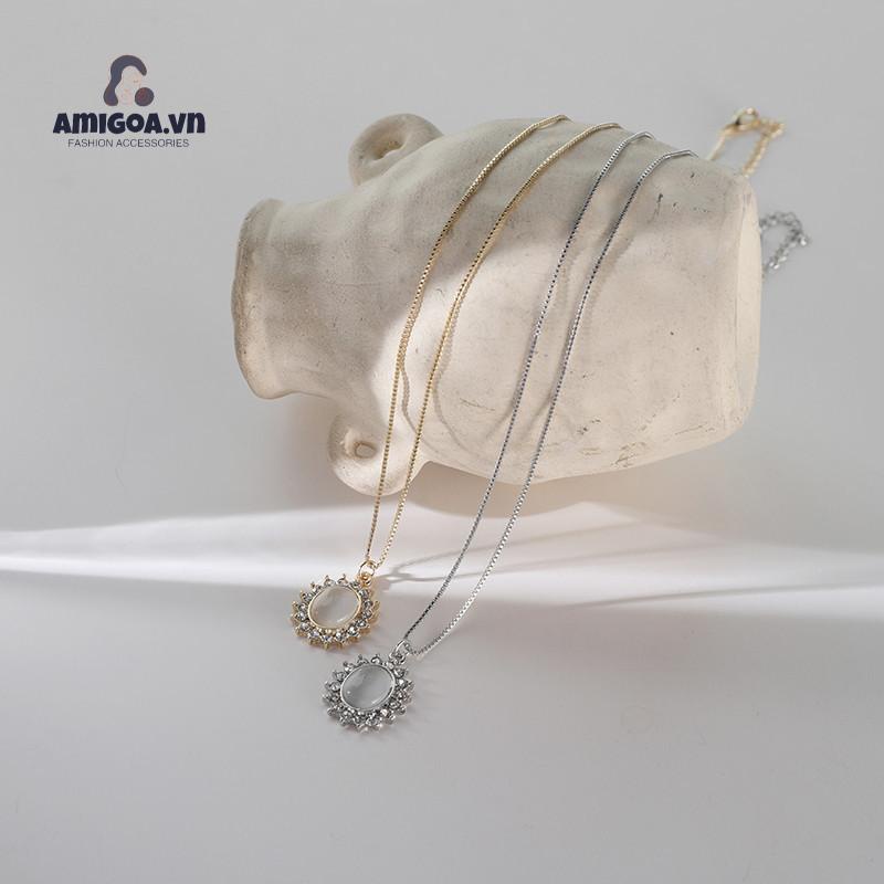 ✨✨Vòng cổ mặt đá mắt mèo phong cách retro thời trang cho nữ