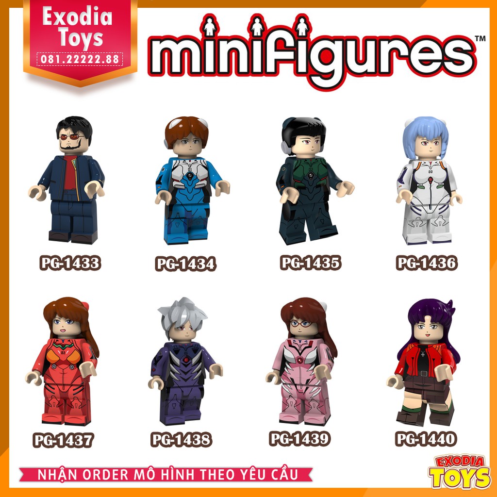 Xếp hình minifigure nhân vật hoạt hình Neon Genesis Evangelion - Đồ Chơi Lắp Ghép Sáng Tạo - PG8172