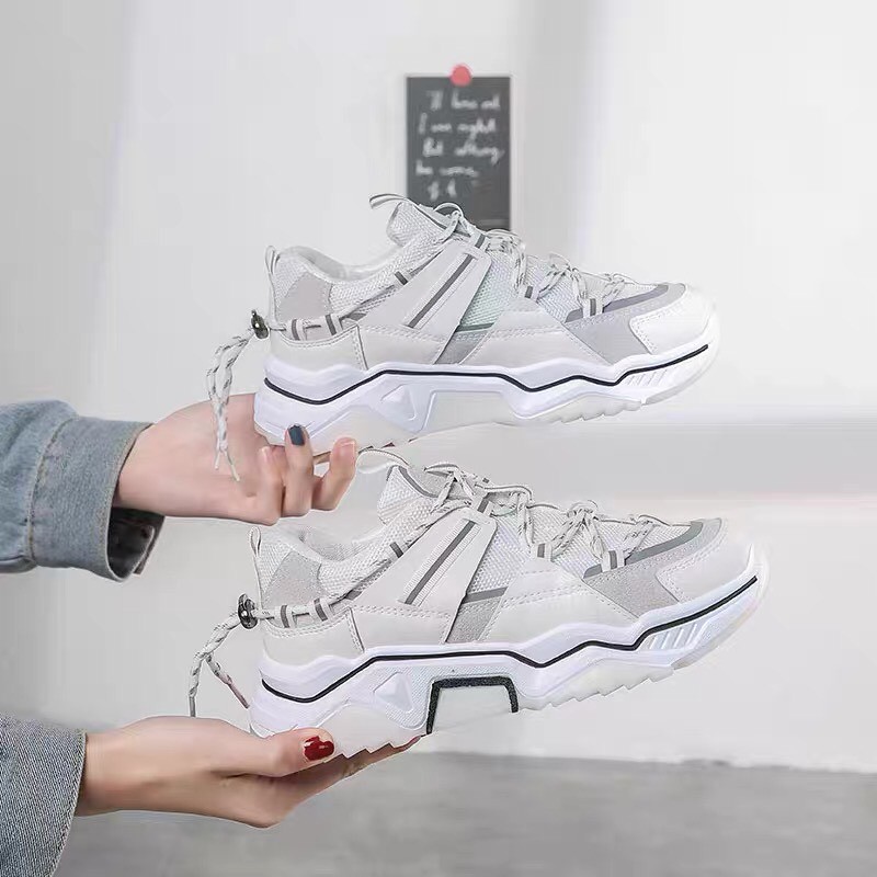 Free Ship Giày thể thao nữ độn đế cao 5cm giày nữ phản quang cực đẹp | BigBuy360 - bigbuy360.vn