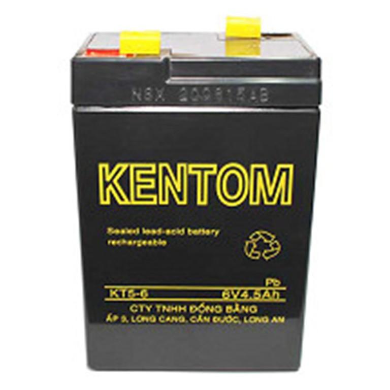 Bình ac quy 6v 5Ah Kentom - ắc quy 6v khô cho xe điện trẻ em ,đèn khẩn cấp,quạt sạc