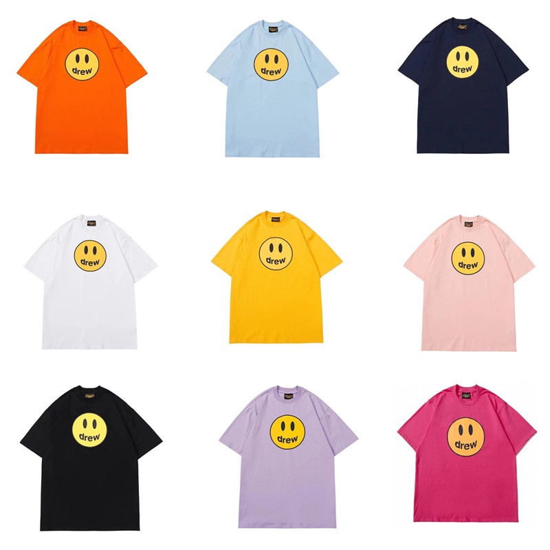 Áo Thun Tay Ngắn In Hình Mặt Cười Thời Trang Cho Nam Và Nữ