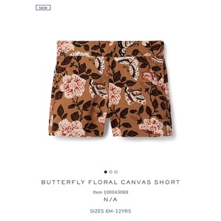 Quần bé gái janie and jack - butterfly floral canvas short