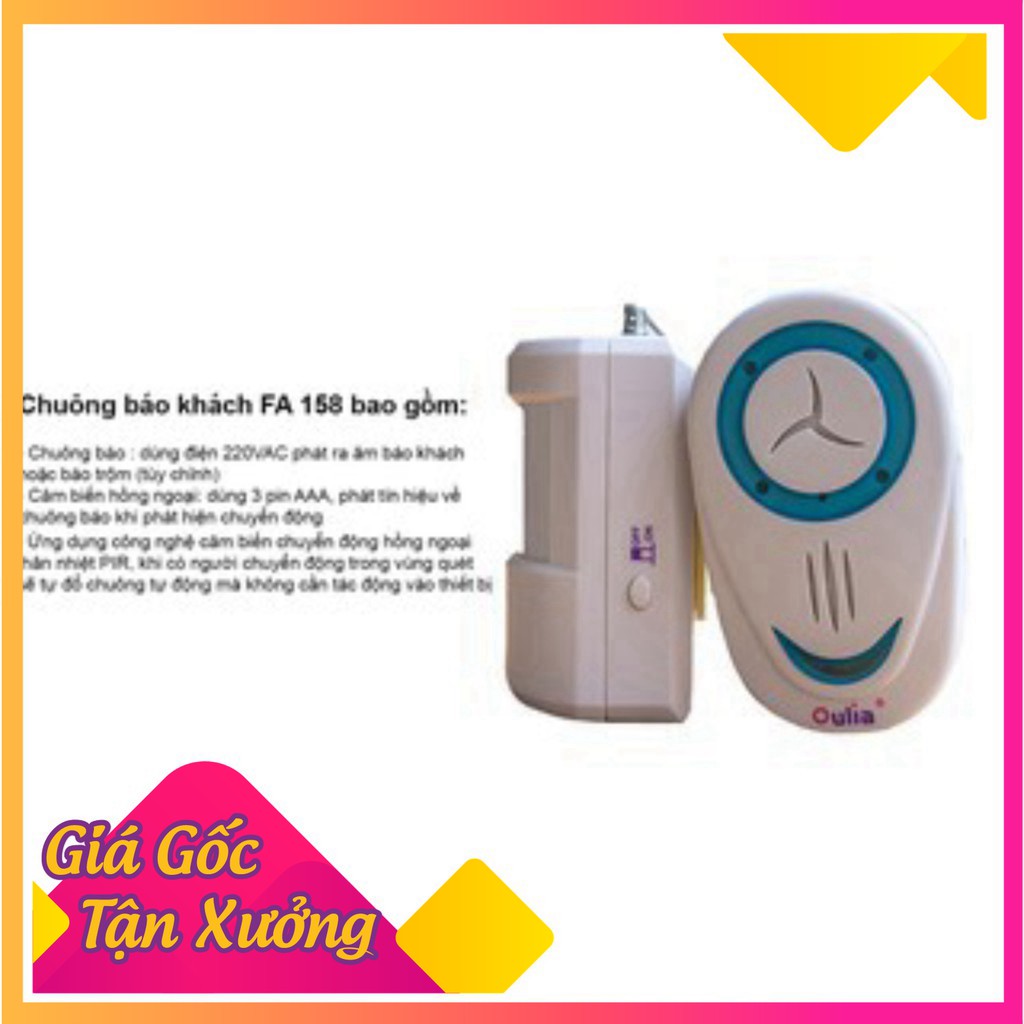 CHUÔNG CHỐNG TRỘM KIÊM BÁO KHÁCH OULIA FA 158