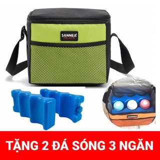 Túi giữ nhiệt Sanea 5L tặng 2 đá sóng 3 ngăn