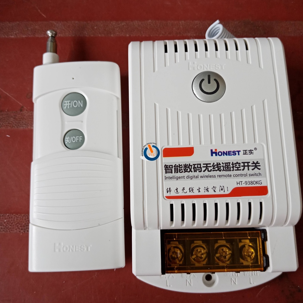HT-9380KG1 Công tắc điều khiển điện  từ xa Honest - kèm Remote và Pin - dùng cho motor-quạt máy
