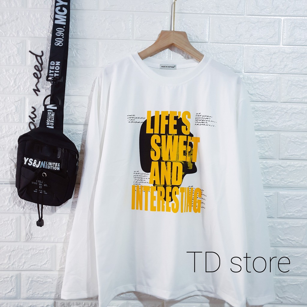 Áo thun tay dài Life is sweet dành cho nữ cực dễ thương