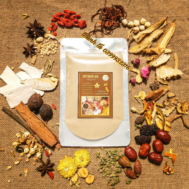 100g bột đắp mặt thuốc bắc cao cấp