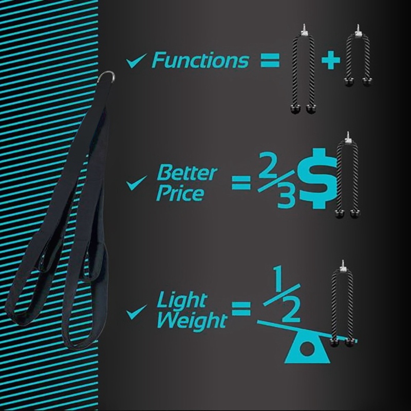 Dây Cáp Tricep Mới Lắp Cáp. Dây Kéo Xuống 28.7 Inch & 22 Inch Hai Đầu Dài Tích Hợp Trong 1 Dây Đai Mở Rộng Triceps