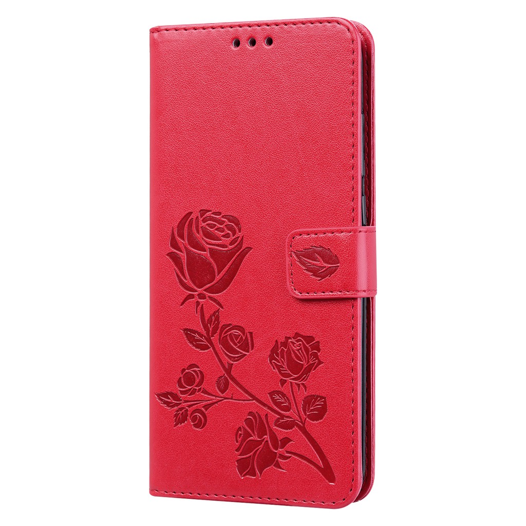 Bao da điện thoại nắp lật họa tiết hoa hồng cho Xiaomi Redmi Note 9T 10 10S 9S 9 8 7 Pro 8T 9A 9C 8A 7A 13C