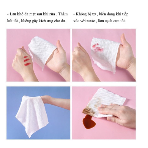 Khăn mặt khô tẩy trang lau khô lau ướt ,giấy cotton lau mặt dùng một lần Nội địa trung Princess Beauty | WebRaoVat - webraovat.net.vn
