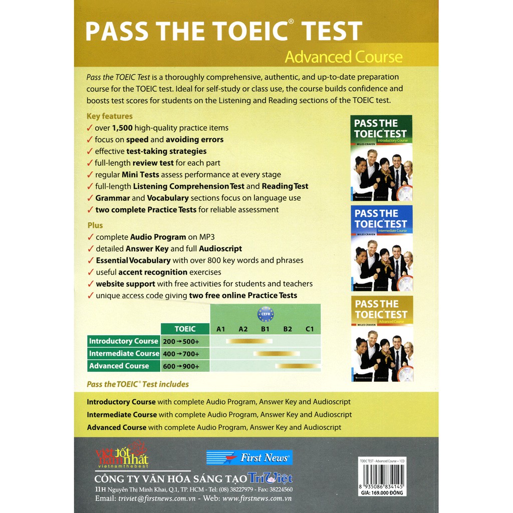 Sách - Pass The TOEIC Test _ Advanced Course +1MP3 Tặng Bút Bi