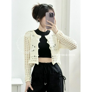 Áo cardigan lưới crop (HÌNH THẬT ĐỘC QUYỀN nangtho.ct) 4134