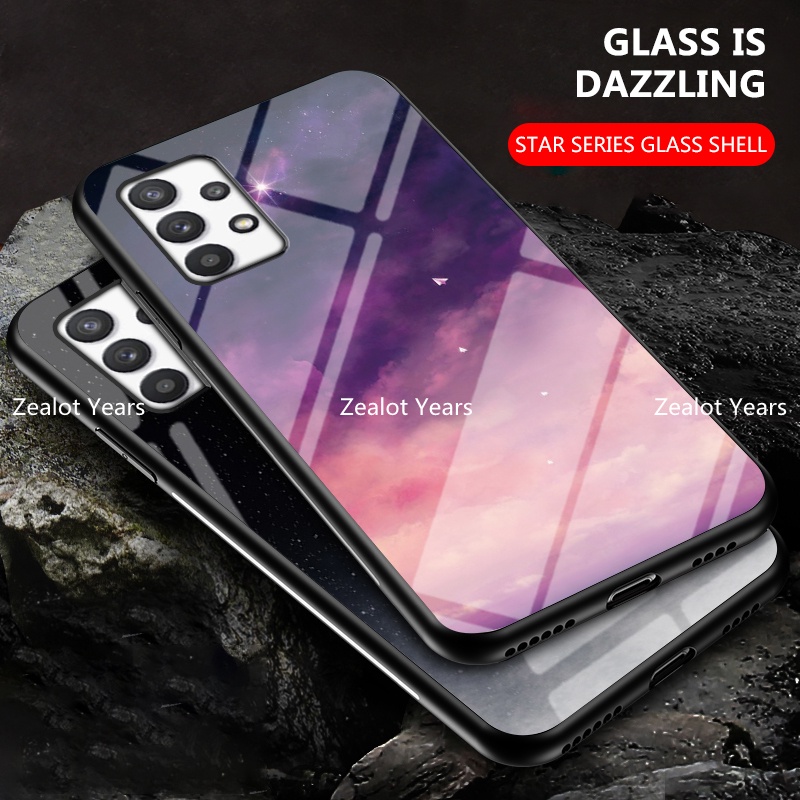Ốp Điện Thoại Kính Cường Lực Cứng Viền Silicone Mềm Chống Sốc Cho Samsung Galaxy A53 A33 A23 A13 4G A73 5G A04s