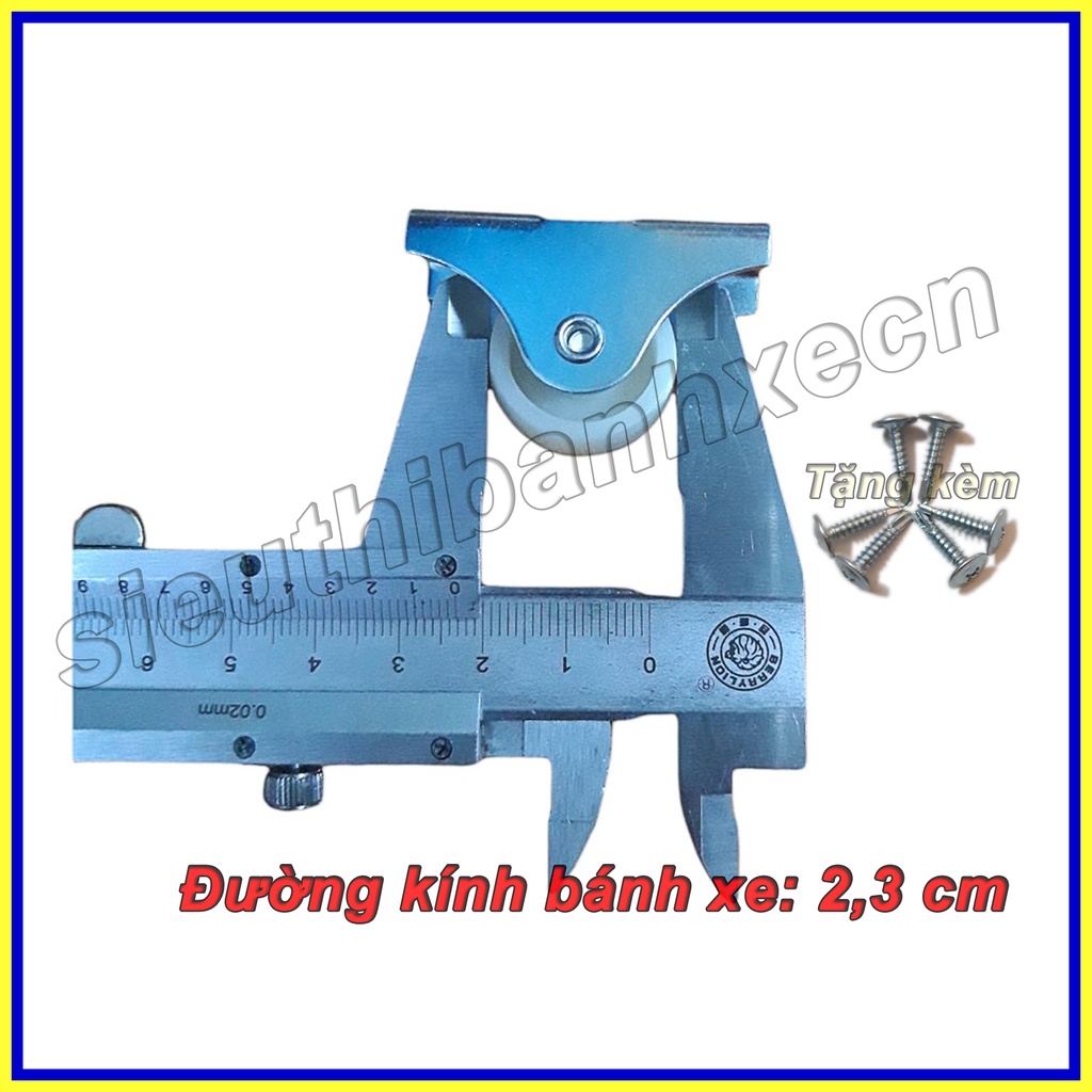 Bánh Xe Đẩy Một Hướng Cỡ Nhỏ - 2F5 Nhựa Trắng Cố Định  - Dùng Trong Cửa Tủ, Cửa Lùa - sieuthibanhxecn