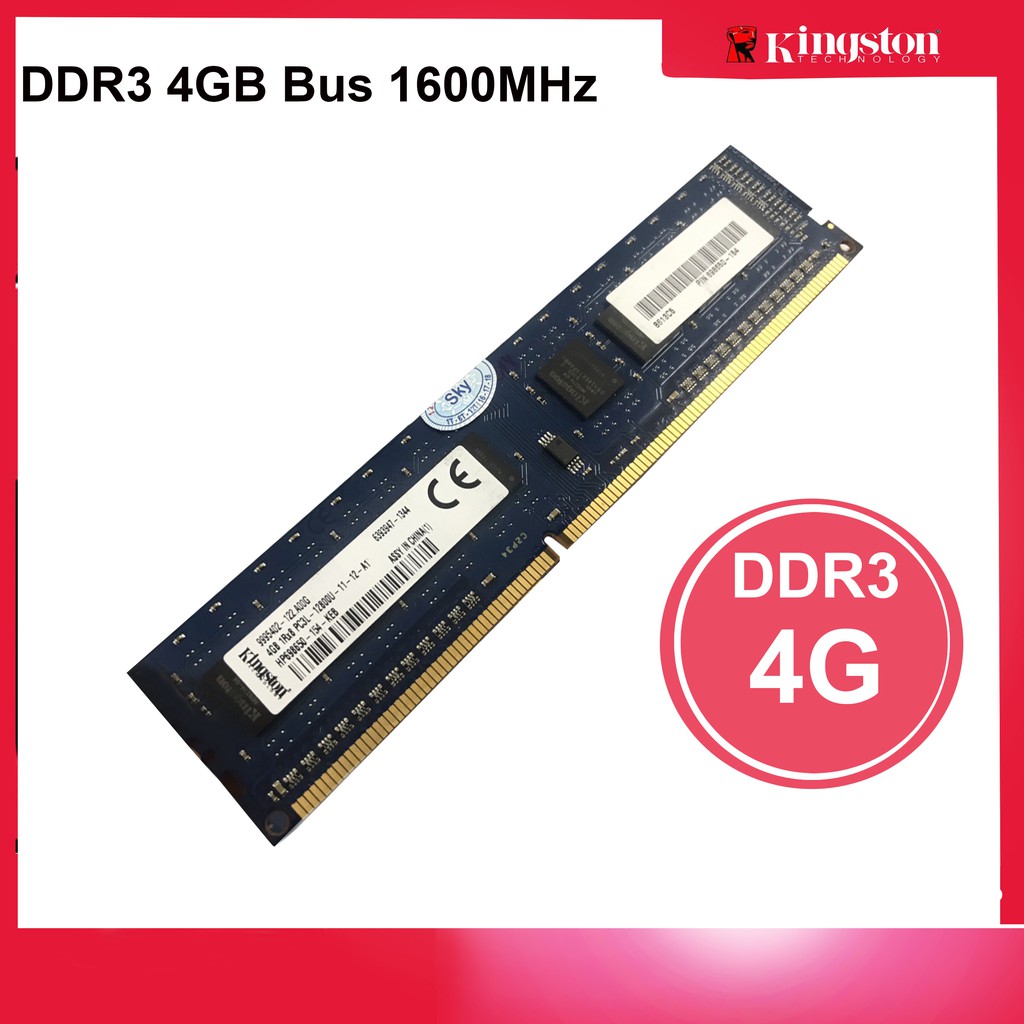 Ram Destop PC SAMSUNG KINGSTON HYNIX 4Gb PC3L bus 1600  bảo hành 36 tháng lỗi 1 đổi 1