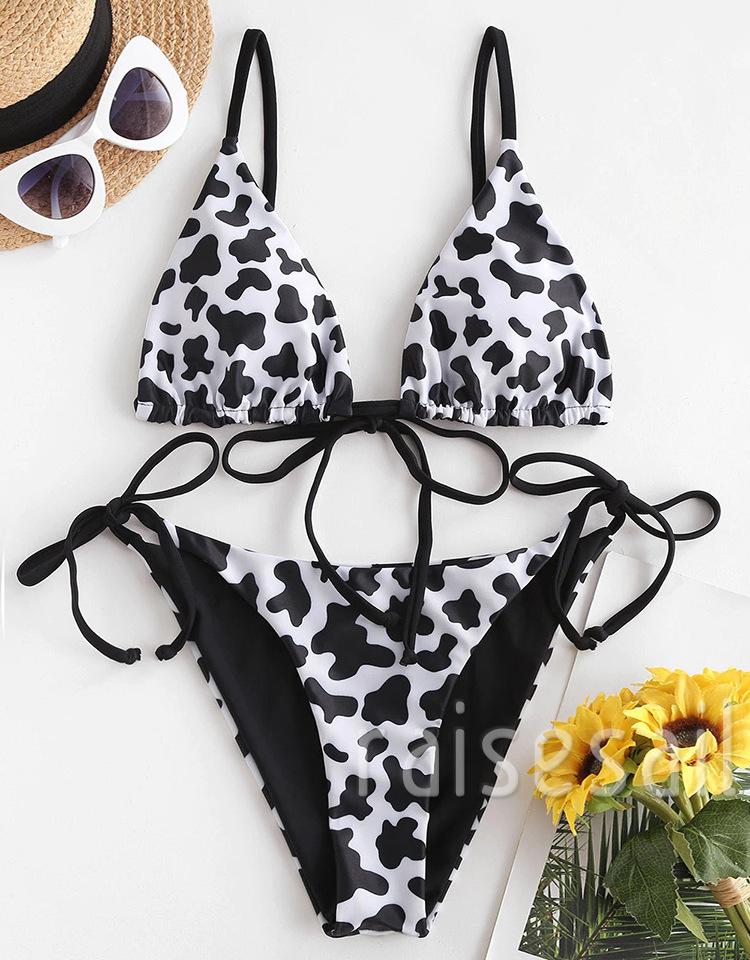 RS Bộ Bikini 2 Mảnh Họa Tiết Da Báo Gợi Cảm Cho Nữ