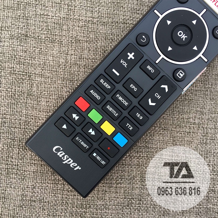 Điều khiển tivi Casper┃Remote điều khiển tivi Casper hàng mới chính hãng tặng kèm pin