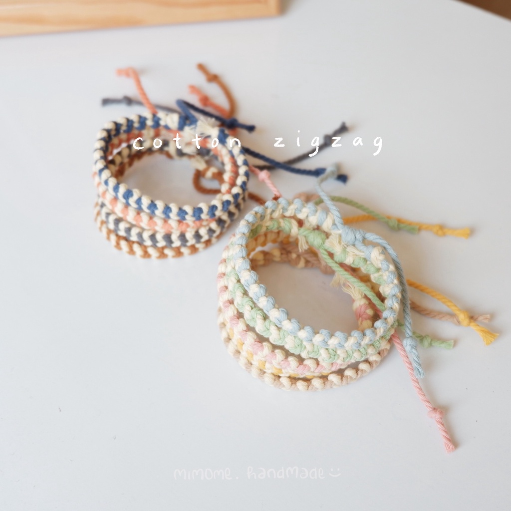 Vòng Cotton Zigzag Tông Pastel