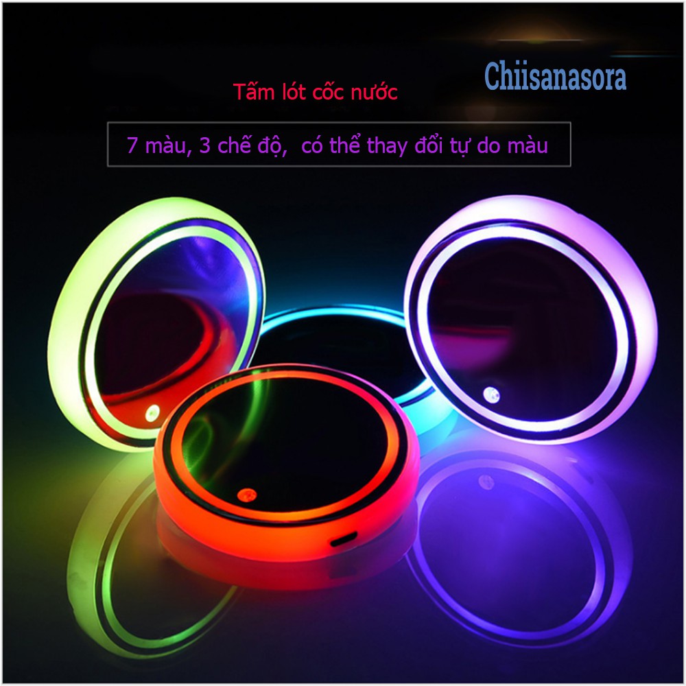 Đèn led dạ quang phát sáng thông minh ô tô - Đèn cảm biến xe hơi đầy màu sắc sạc usb